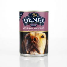 Denes Dog Senior Turkey/Rabbit/Rice + Added Herbs - Dog Food - 12x 400g Cans